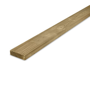 Holzlatte Fichte imprägniert (KDI) -  28x70 mm (netto) / 32x75 mm (brutto) - Nadelholz gehobelt