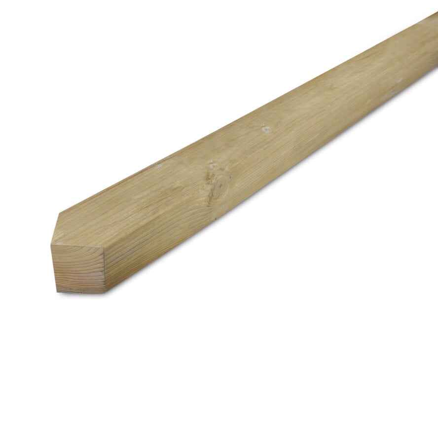 Kiefer Pfahl gespitzt imprägniert (KDI) - 68x68 mm - Pfosten Kiefernholz gehobelt (glatt) - HF 18-20% (KD) Kiefer Pfahl gespitzt imprägniert (KDI) - 68x68 mm - Pfosten Kiefernholz gehobelt (glatt) - HF 18-20% (KD)