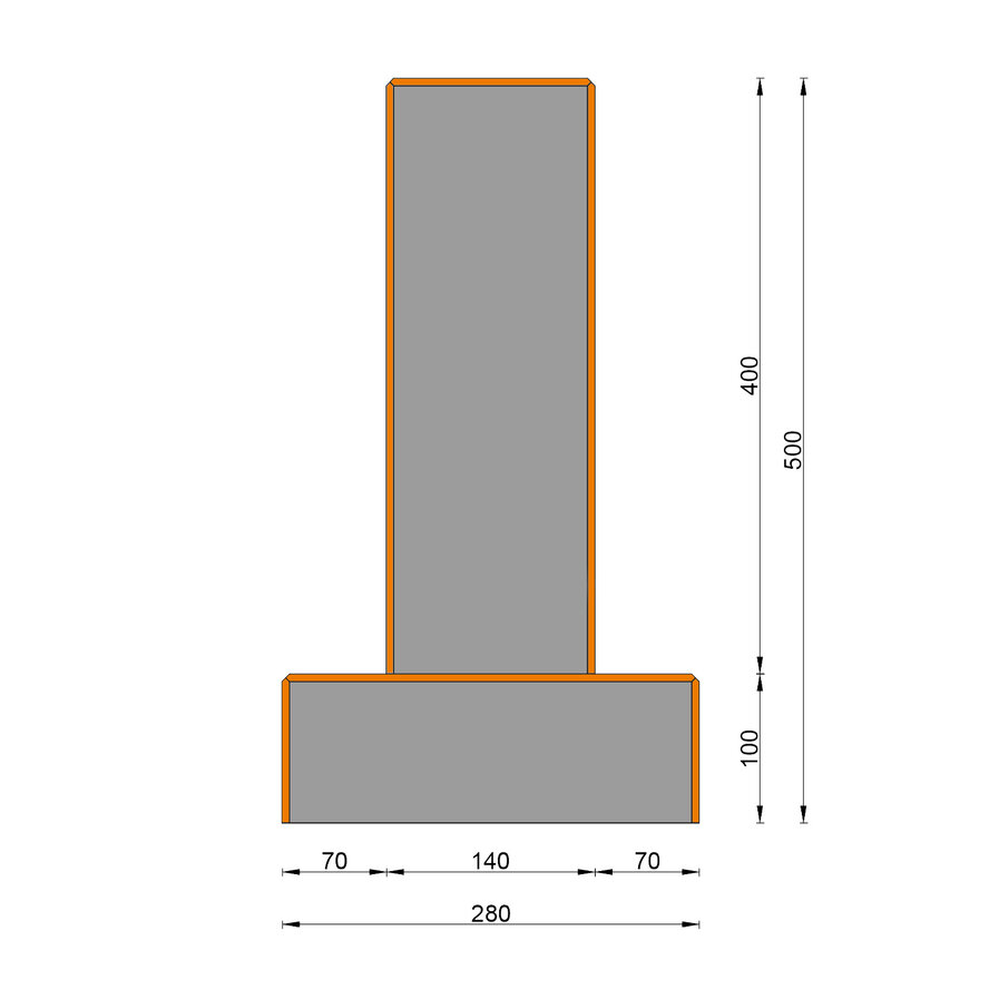 Beton-Sockel 14x14 cm - 28x28 cm Block Form - anthrazit - 50 cm hoch - M16 - Betonfuß / Pfostenträger Beton / Betonsockel Fundament Beton-Sockel 14x14 cm - 28x28 cm Block Form - anthrazit - 50 cm hoch - M16 - Betonfuß / Pfostenträger Beton / Betonsockel Fundament