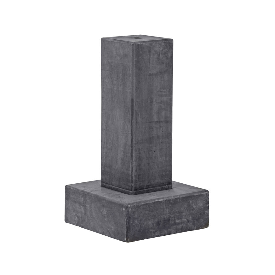 Beton-Sockel 14x14 cm - 28x28 cm Block Form - anthrazit - 50 cm hoch - M16 - Betonfuß / Pfostenträger Beton / Betonsockel Fundament Beton-Sockel 14x14 cm - 28x28 cm Block Form - anthrazit - 50 cm hoch - M16 - Betonfuß / Pfostenträger Beton / Betonsockel Fundament
