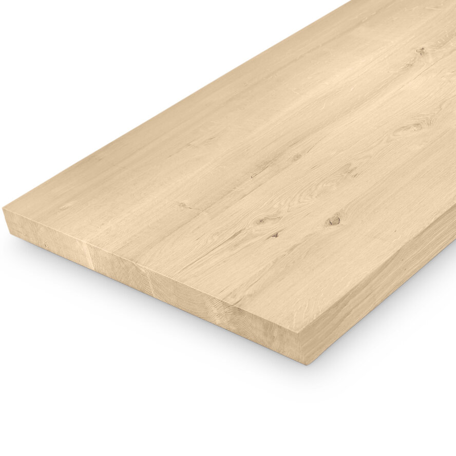 Leimholz Eiche - Massivholzplatte nach Maß - Eichenholz rustikal (B/C) - Breiten Lamellen (10 - 12 cm) - 2,7 cm stark - durchgehenden Lamellen - für innen Leimholz Eiche - Massivholzplatte nach Maß - Eichenholz rustikal (B/C) - Breiten Lamellen (10 - 12 cm) - 2,7 cm stark - durchgehenden Lamellen - für innen
