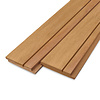 Garapa Doppel-Blockprofil (70/30) gehobelt - 21x125 mm - Doppel Block- / Raute- / Trapez- Profilholz - HF 18-20% (KD)