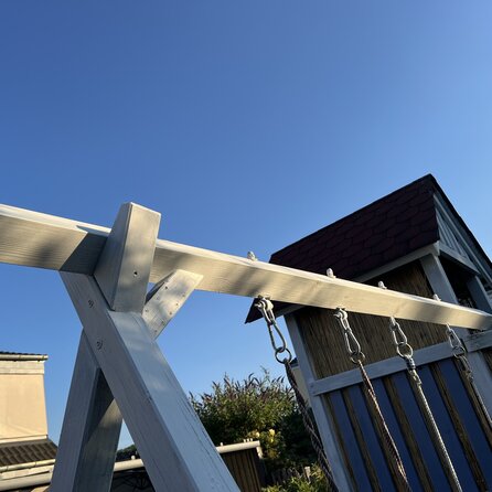 Fichtenbohlen imprägniert (KDI) - 90x90 mm (netto) - Fichtenbalken gehobelt (glatt) - Nadelholz HF 18-20% (KD)