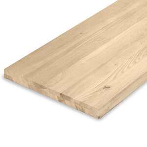 Leimholz Eiche - Massivholzplatte - rustikal (B/C) - 4 cm stark (2-lagig)