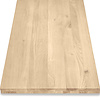 Leimholz Eiche - Massivholzplatte nach Maß - Eichenholz rustikal (B/C) - 4 cm stark (2-lagig) - durchgehenden Lamellen - für innen