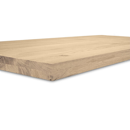 Leimholz Eiche - Massivholzplatte nach Maß - Eichenholz rustikal (B/C) - 4 cm stark (2-lagig) - durchgehenden Lamellen - für innen