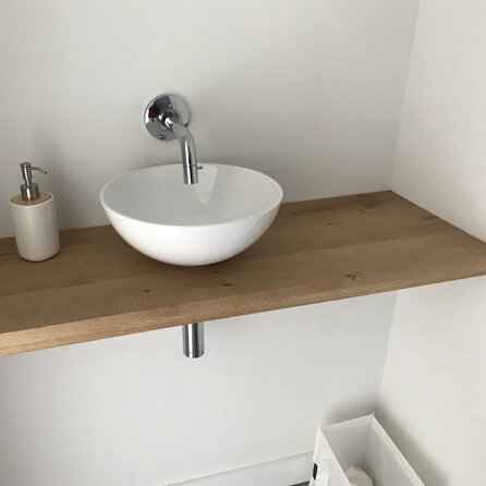 Leimholz Eiche - Massivholzplatte nach Maß - Eichenholz rustikal (B/C) - 4 cm stark (2-lagig) - durchgehenden Lamellen - für innen