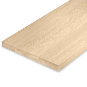 Leimholz Eiche - Massivholzplatte - A-Qualität (A/B) - 4 cm stark (2-lagig)