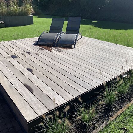 Padouk B-fix Profilholz - 21x88 mm - für Terrasse & Fassade - Hartholz gehobelt - HF ca. 25% (AD)