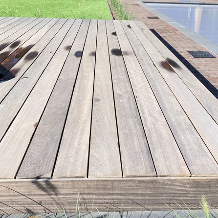 Padouk B-fix Profilholz - 21x88 mm - für Terrasse & Fassade - Hartholz gehobelt - HF ca. 25% (AD)