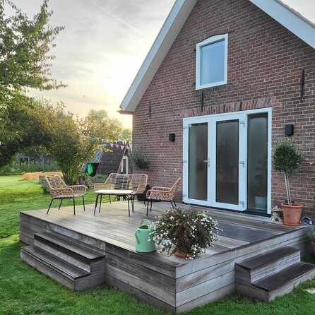 Padouk B-fix Profilholz - 21x55 mm - für Terrasse & Fassade - Hartholz gehobelt - HF ca. 25% (AD)