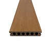 WPC Terrassendielen - hohl (nicht massiv) - Teak Optik - 23x138 mm - 1 Seite gehobelt / 1 Seite gebürstet (Optik) - Terrassendielen mit unsichtbarer Befestigung - Holzverbundstoff
