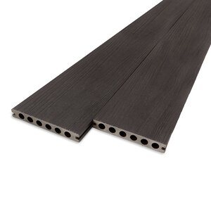composiet - vlonderplank WPC Terrassendielen (hohl) - Schwarz Ebenholz Optik - 23x138 mm composiet - vlonderplank WPC Terrassendielen (hohl) - Schwarz Ebenholz Optik - 23x138 mm