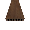 WPC Terrassendielen - hohl (nicht massiv) - Ipé Optik - 23x138 mm - 1 Seite gehobelt / 1 Seite gebürstet (Optik) - Terrassendielen mit unsichtbarer Befestigung - Holzverbundstoff