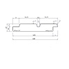 Douglasie Doppel-Blockprofil (50/50) gehobelt - 27x130 mm - Doppel Block- / Raute- / Trapez- Profilholz - HF 18-20% (KD)