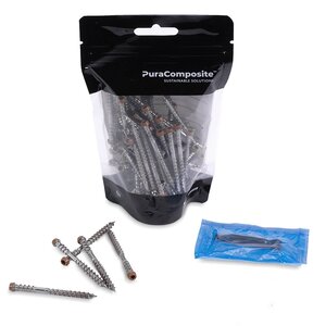 PuraFix schrauben Edelstahl - 5 mm - 60 mm - farbig beschichteter Schraubkopf - 75 Stück - 20 Torx
