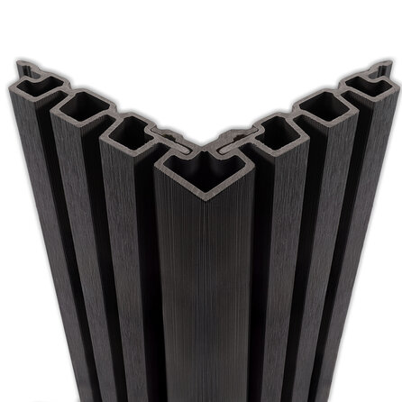 WPC Eckprofil – Farbton Schwarz - 67x67 mm - WPC Eckabschlussprofil WPC Eckprofil – Farbton Schwarz - 67x67 mm - WPC Eckabschlussprofil