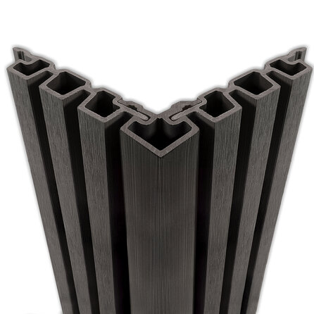 WPC Eckprofil – Farbton Anthrazit - 67x67 mm - WPC Eckabschlussprofil WPC Eckprofil – Farbton Anthrazit - 67x67 mm - WPC Eckabschlussprofil