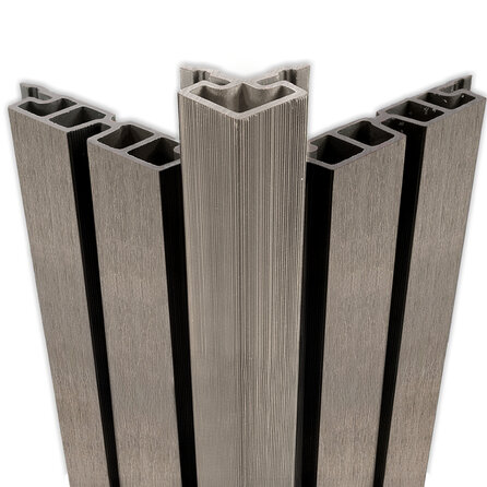 WPC Eckprofil – Farbton Hellgrau - 67x67 mm - WPC Eckabschlussprofil