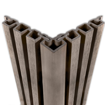 WPC Eckprofil – Farbton Hellgrau - 67x67 mm - WPC Eckabschlussprofil