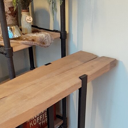 Alte Eichenbalke (gealtert) - 90x140 mm - Gehobelt & gebürstet - rustikales (frisches ) AD Eichenholz