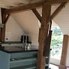 Alte Eichenbalke (gealtert) - 90x160 mm - Gehobelt, gebürstet und geräuchert - rustikales (frisches) AD Eichenholz