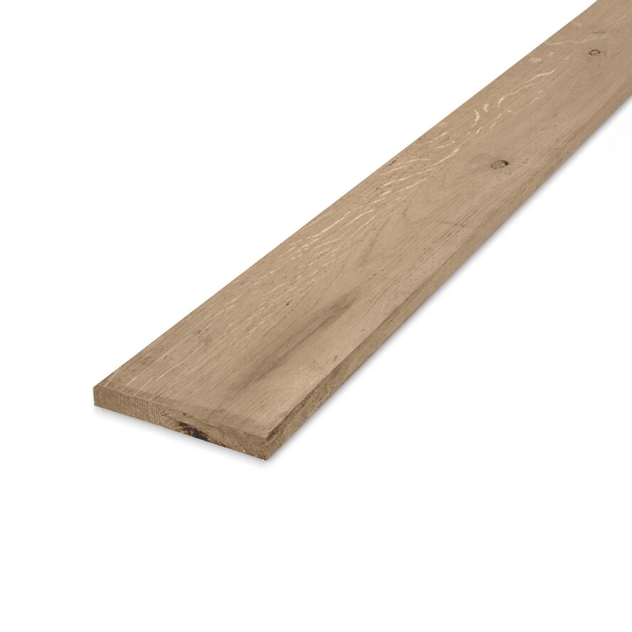 Eichenbretter künstlich getrocknet (KD) - 27x80 mm - sägerau (grob) - Eichenholz rustikal - für Innen & Außen (geschutzt) Eichenbretter künstlich getrocknet (KD) - 27x80 mm - sägerau (grob) - Eichenholz rustikal - für Innen & Außen (geschutzt)