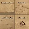 Eichenbretter künstlich getrocknet (KD) - 28x180 mm - Gehobelt - Eichenholz rustikal - für Innen & Außen (geschutzt)