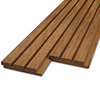 Limba Thermoholz - Dänisches Tripel-Block Profilholz - 21x132 mm - Fraké gehobelt - HF 8-12%