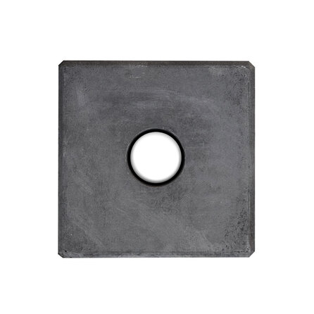 Beton-Sockel kleines Modell mit durchgehendes Loch - 14x14 cm - anthrazit - 20 cm hoch - Betonfuß / Pfostenträger Beton / Betonsockel Fundament