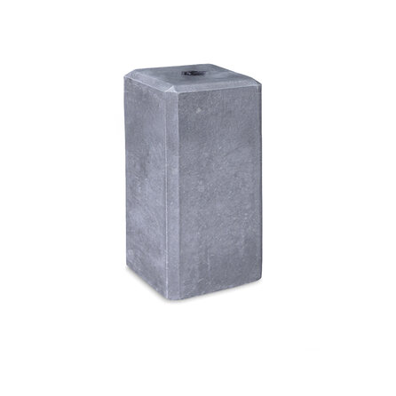 Blaustein-Sockel mit Loch - 21x21 cm - 35 cm hoch - Naturstein Pfostenträger / Natursteinfuß