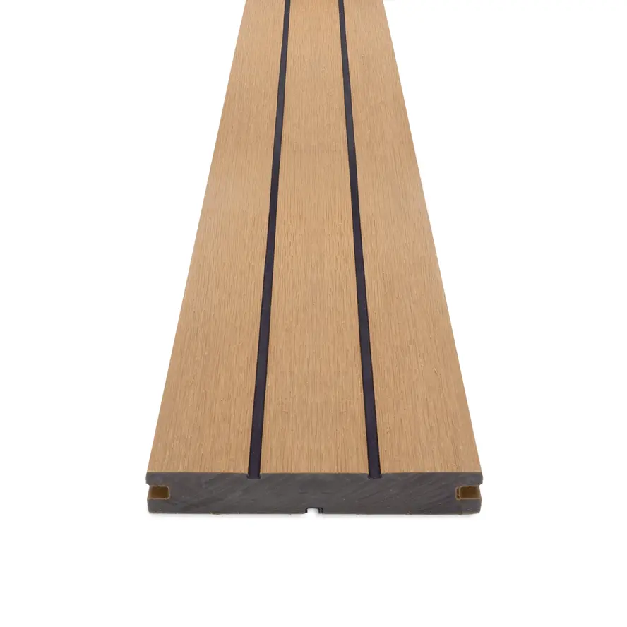 WPC Terrassendielen - Zeder Optik - 22x146 mm - mit Nutprofil - Terrassendielen mit unsichtbarer Befestigung - Holzverbundstoff WPC Terrassendielen - Zeder Optik - 22x146 mm - mit Nutprofil - Terrassendielen mit unsichtbarer Befestigung - Holzverbundstoff