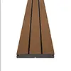 WPC Terrassendielen - Nutprofil - Teak Optik - 22x146 mm - 1 Seite gehobelt / 1 Seite gebürstet (Optik) - Terrassendielen mit unsichtbarer Befestigung - Holzverbundstoff