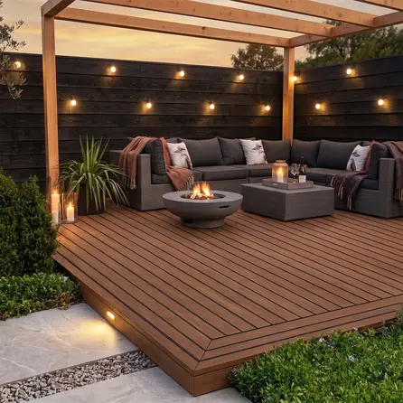 WPC Terrassendielen - Nutprofil - Vergrautes Holz Optik - 22x146 mm - 1 Seite gehobelt / 1 Seite gebürstet (Optik) - Terrassendielen mit unsichtbarer Befestigung - Holzverbundstoff