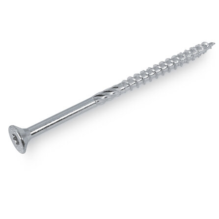 Universelle Senkkopf Holzschrauben TX verzinkt - 6 mm - blau/weiß verzinkt - Teilgewinde - 30 Torx (TX30) - 100 Stück