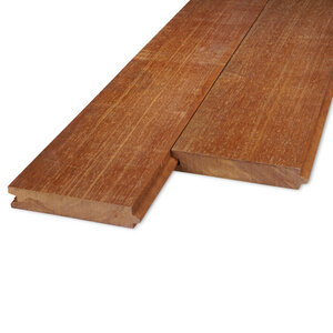 hardhout - damwand Bongossi Spundwand Nut und Feder - 30x135 mm - Gehobelt - AD