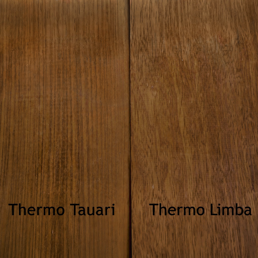 Tauari Thermoholz - B-fix Profilholz - Terrasse & Fassade - 21x140 mm - Thermo-Tauari gehobelt - HF 8-12% Tauari Thermoholz - B-fix Profilholz - Terrasse & Fassade - 21x140 mm - Thermo-Tauari gehobelt - HF 8-12%
