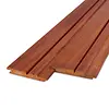 Padouk Doppel-Blockprofil (70/30) mit Nut und Feder - 21x115 mm - Rautenprofilbretter gehobelt (glatt) - Hartholz HF ca. 25% (AD)