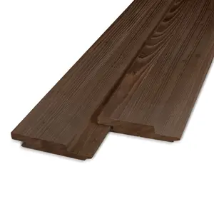 Einzel-Blockprofil Nut und Feder - Esche Thermoholz - 21x115 mm - Gehobelt - KD Einzel-Blockprofil Nut und Feder - Esche Thermoholz - 21x115 mm - Gehobelt - KD