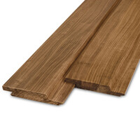 Einzel-Blockprofil Nut und Feder - Limba Thermoholz - 21x160 mm - Gehobelt - KD