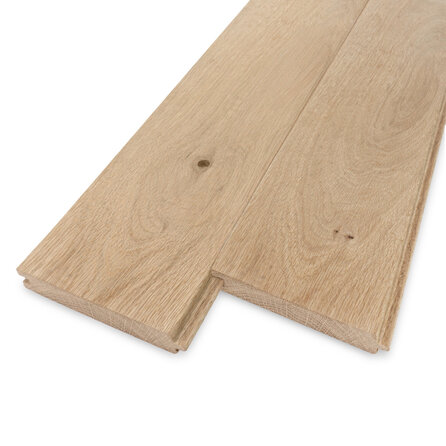 Eichenbretter Nut und Feder - 21x140 mm - Gehobelt Eichenholz rustikal künstlich getrocknet (KD) - für Innen & Außen (geschutzt) Eichenbretter Nut und Feder - 21x140 mm - Gehobelt Eichenholz rustikal künstlich getrocknet (KD) - für Innen & Außen (geschutzt)