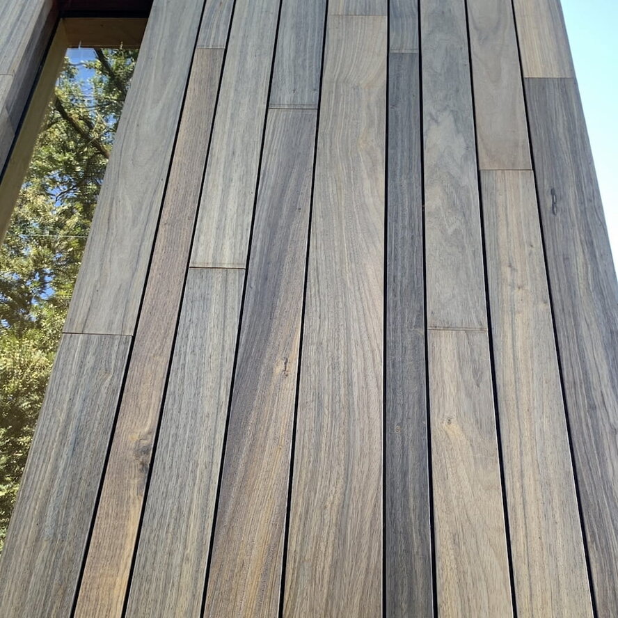 Padouk B-fix Profilholz - 21x43 mm - für Terrasse & Fassade - Hartholz gehobelt - HF ca. 25% (AD) Padouk B-fix Profilholz - 21x43 mm - für Terrasse & Fassade - Hartholz gehobelt - HF ca. 25% (AD)