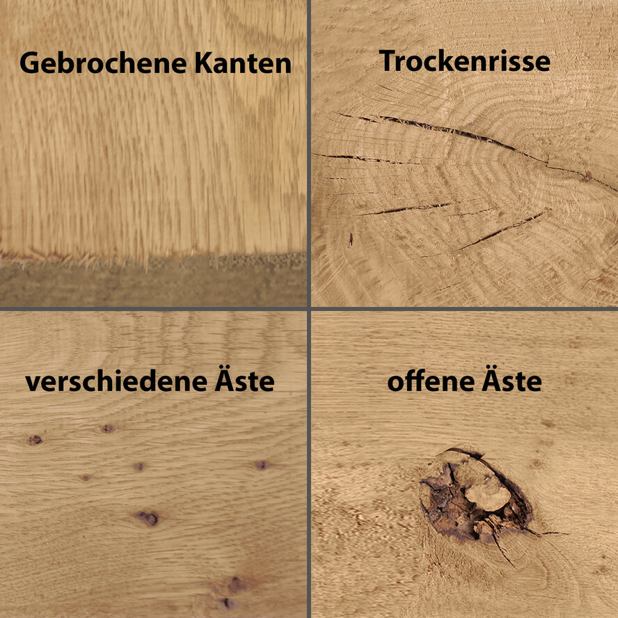 Eichenbretter künstlich getrocknet (KD) - 20x230 mm - Gehobelt - Eichenholz rustikal - für Innen & Außen (geschutzt) Eichenbretter künstlich getrocknet (KD) - 20x230 mm - Gehobelt - Eichenholz rustikal - für Innen & Außen (geschutzt)