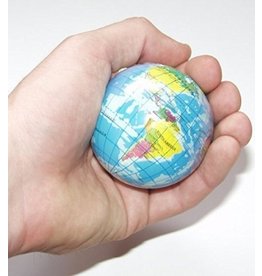 Anti-stressball wereldbol 6 cm