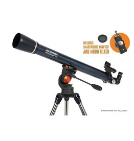 Celestron AstroMaster 70AZ met smartphone en maanfilter