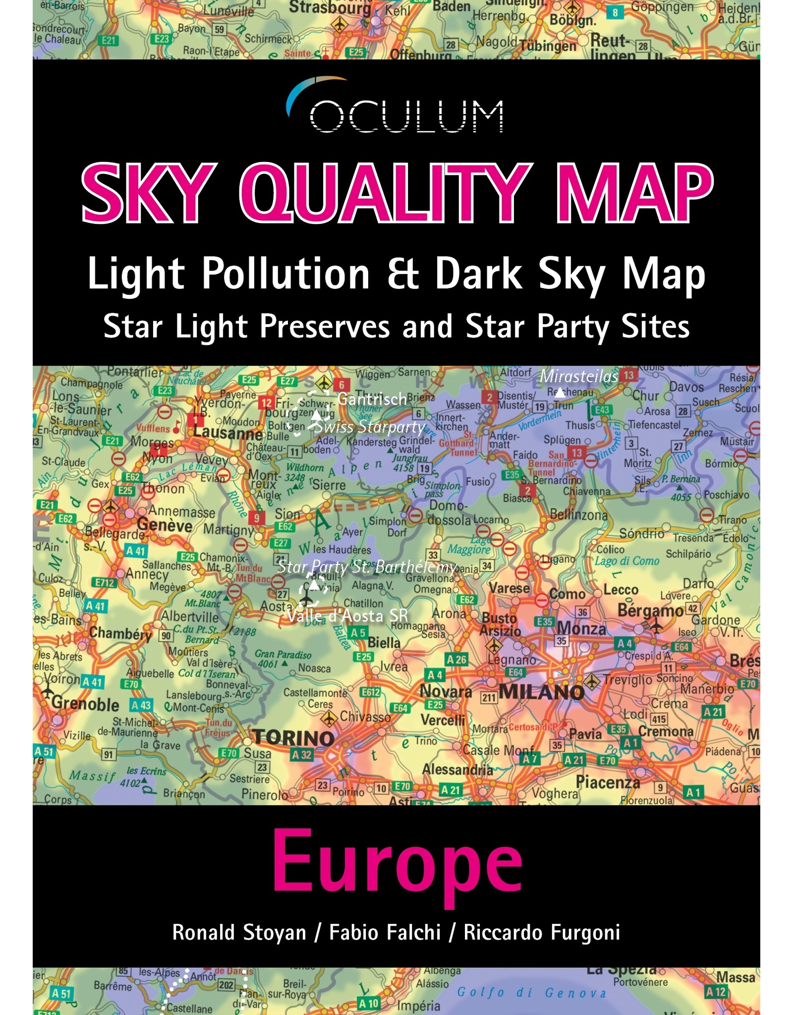 Continent map Sky Quality Map Europe