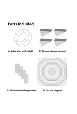 Explore Scientific Zonnefilter voor telescopen van 150-165mm of 8" Schmidt-Cassegrain