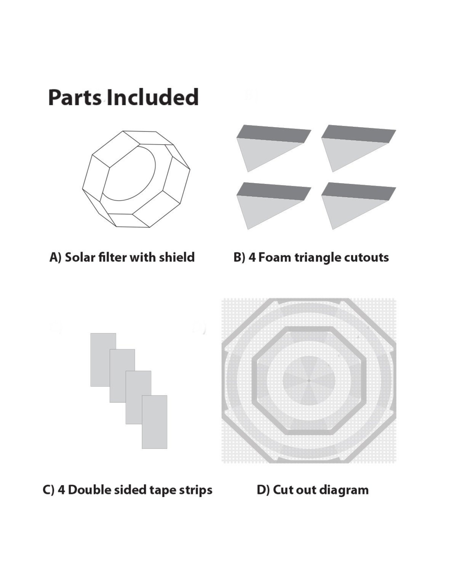 Explore Scientific Zonnefilter voor telescopen van 150-165mm of 8" Schmidt-Cassegrain