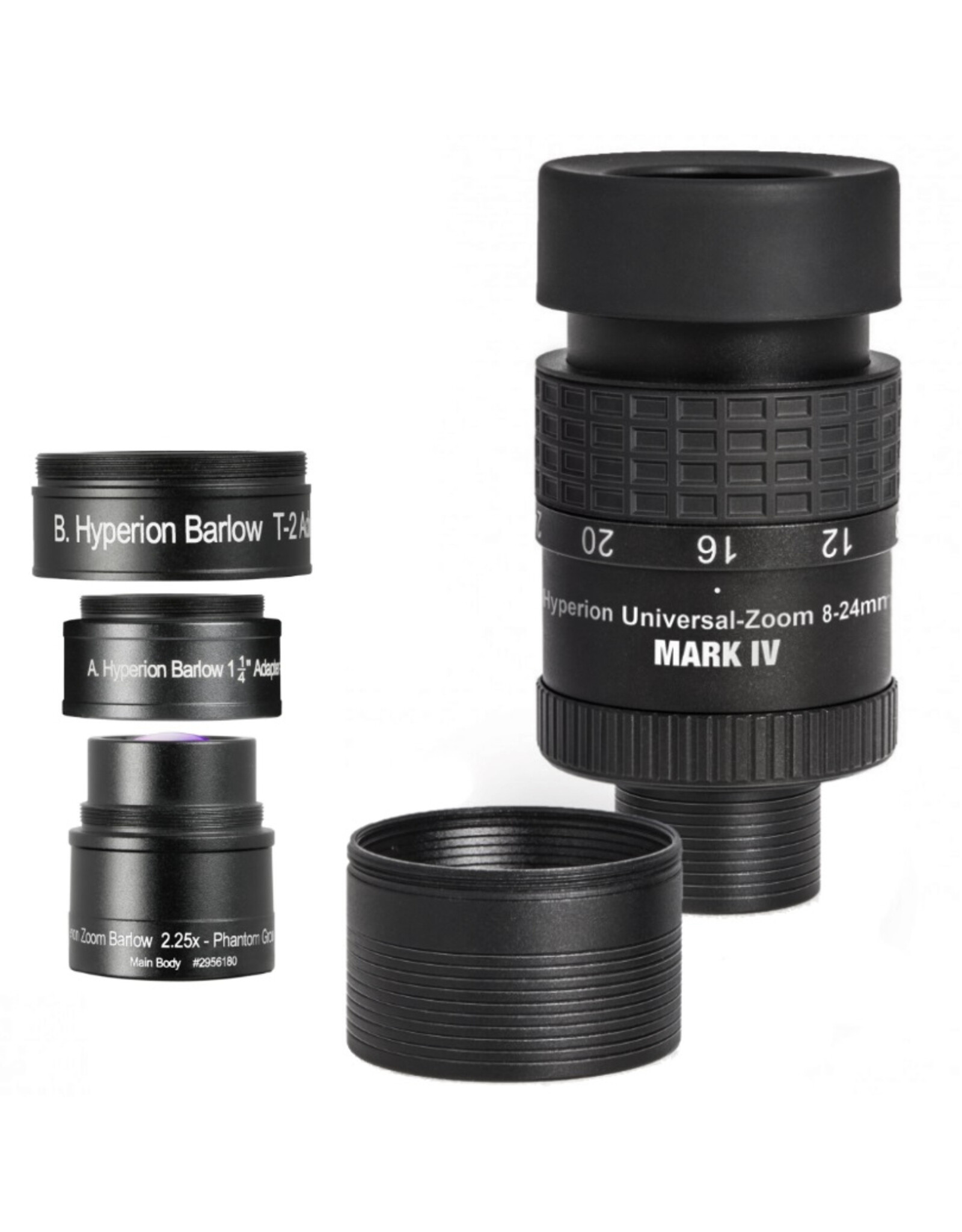 Baader Set met Zoomoculair Hyperion Universal Mark IV en Zoom-Barlow-lens