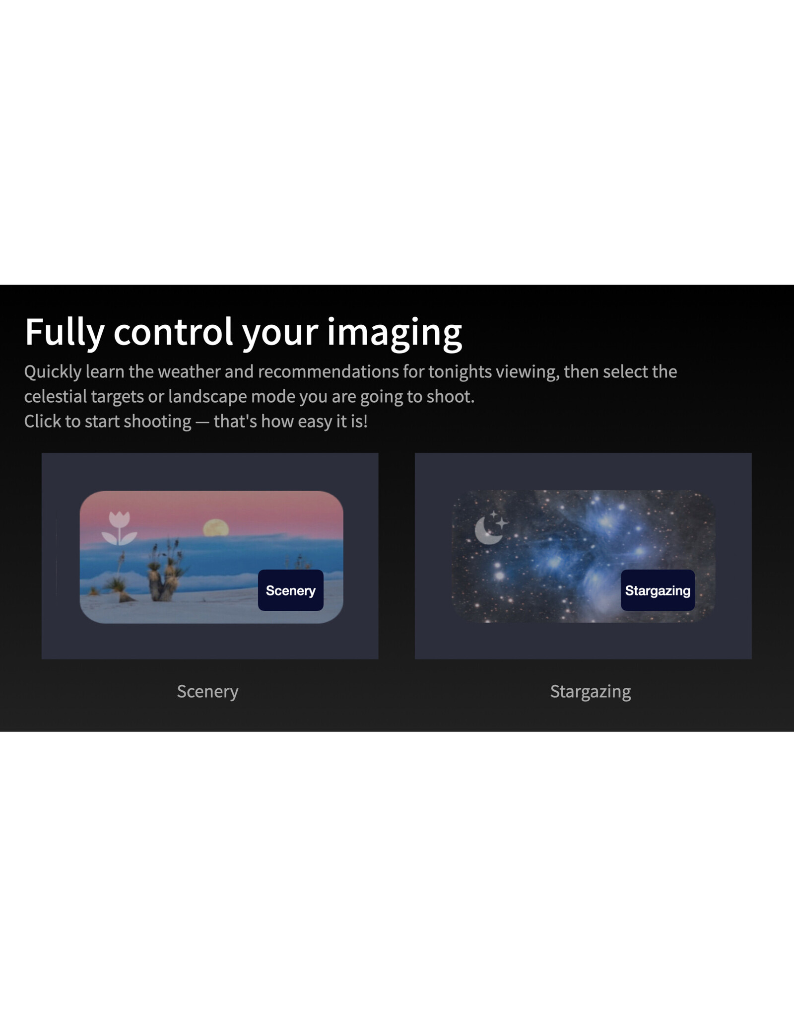 ZWO Smart Telescope AP 50/250 Seestar S50